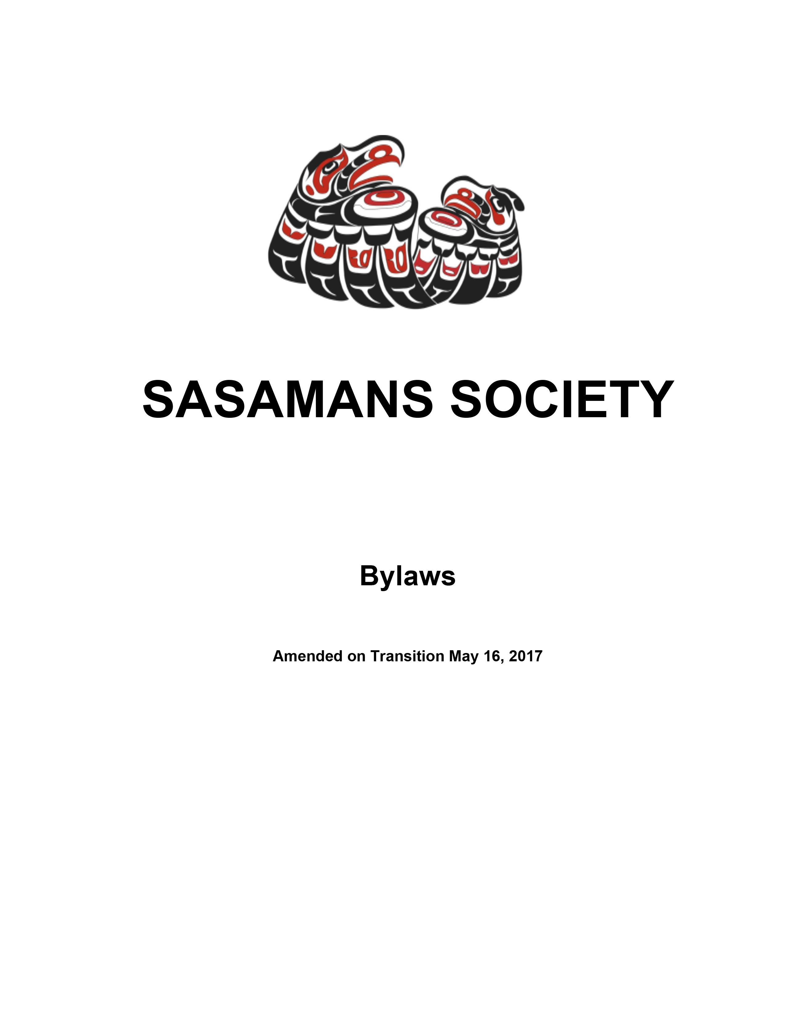 Sasamans Society Bylaws